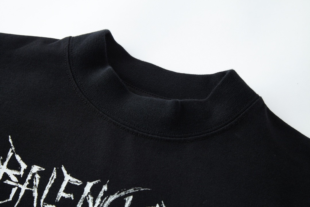 Balenciaga 巴黎世家 New Year 新年系列 字母印花 短袖 T恤 圆领 夏季 黑色 641675TPVO31569