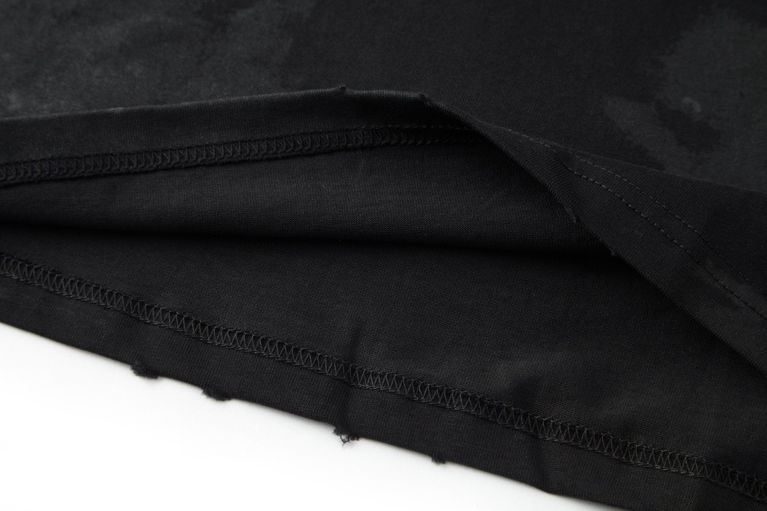 Balenciaga 巴黎世家 梵文字母Logo印花 圆领 短袖 T恤 夏季 黑色 744439TOVE11055