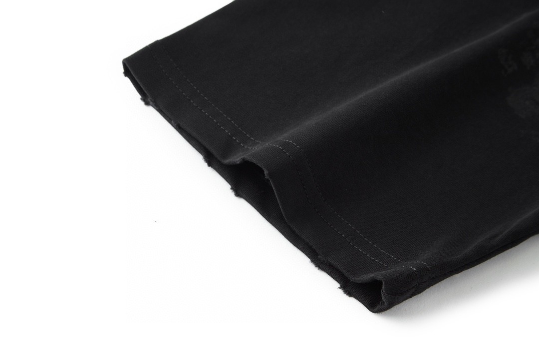 Balenciaga 巴黎世家 梵文字母Logo印花 圆领 短袖 T恤 夏季 黑色 744439TOVE11055