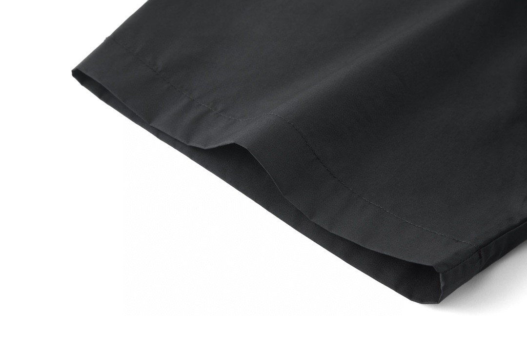 Balenciaga 巴黎世家 黄胶带 后背字母logo印花 衬衫 短袖 夏季 黑色 738761TNM601000