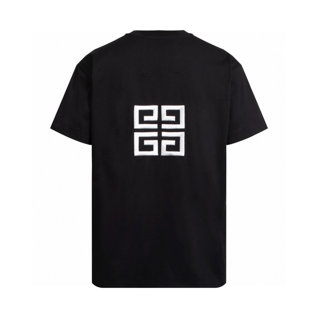 Givenchy 纪梵希 字母刺绣Logo T恤 短袖 套头 夏款 黑色 BM71543Y6B-001