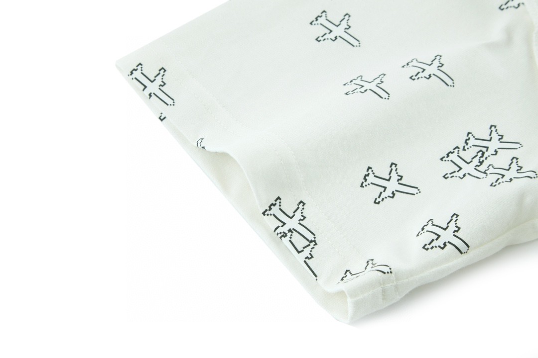 LOUIS VUITTON 路易威登 Planes 飞机印花短袖 圆领 T 恤 上衣 夏款 男女同款 白色 1A5WE2