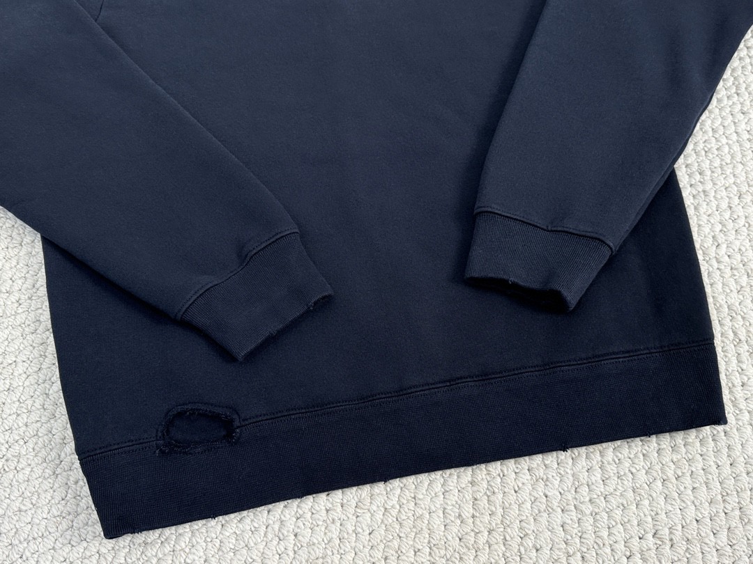 DIOR 迪奥 字母刺绣logo卡通图案 连帽卫衣 外套 秋冬款 海军蓝 413J647A0807-C580