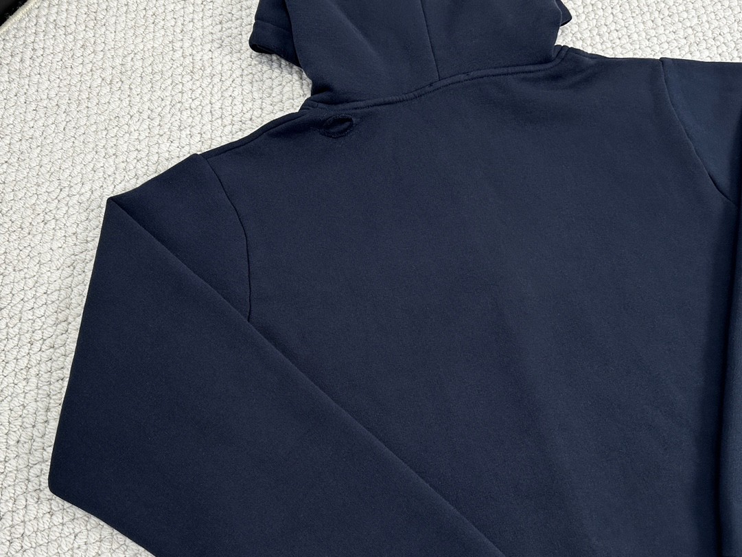 DIOR 迪奥 字母刺绣logo卡通图案 连帽卫衣 外套 秋冬款 海军蓝 413J647A0807-C580