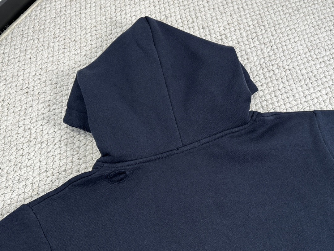 DIOR 迪奥 字母刺绣logo卡通图案 连帽卫衣 外套 秋冬款 海军蓝 413J647A0807-C580