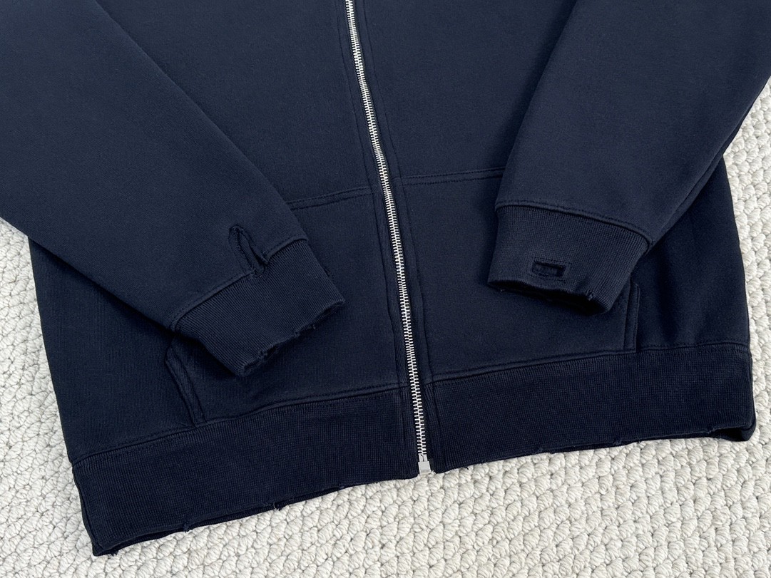 DIOR 迪奥 字母刺绣logo卡通图案 连帽卫衣 外套 秋冬款 海军蓝 413J647A0807-C580