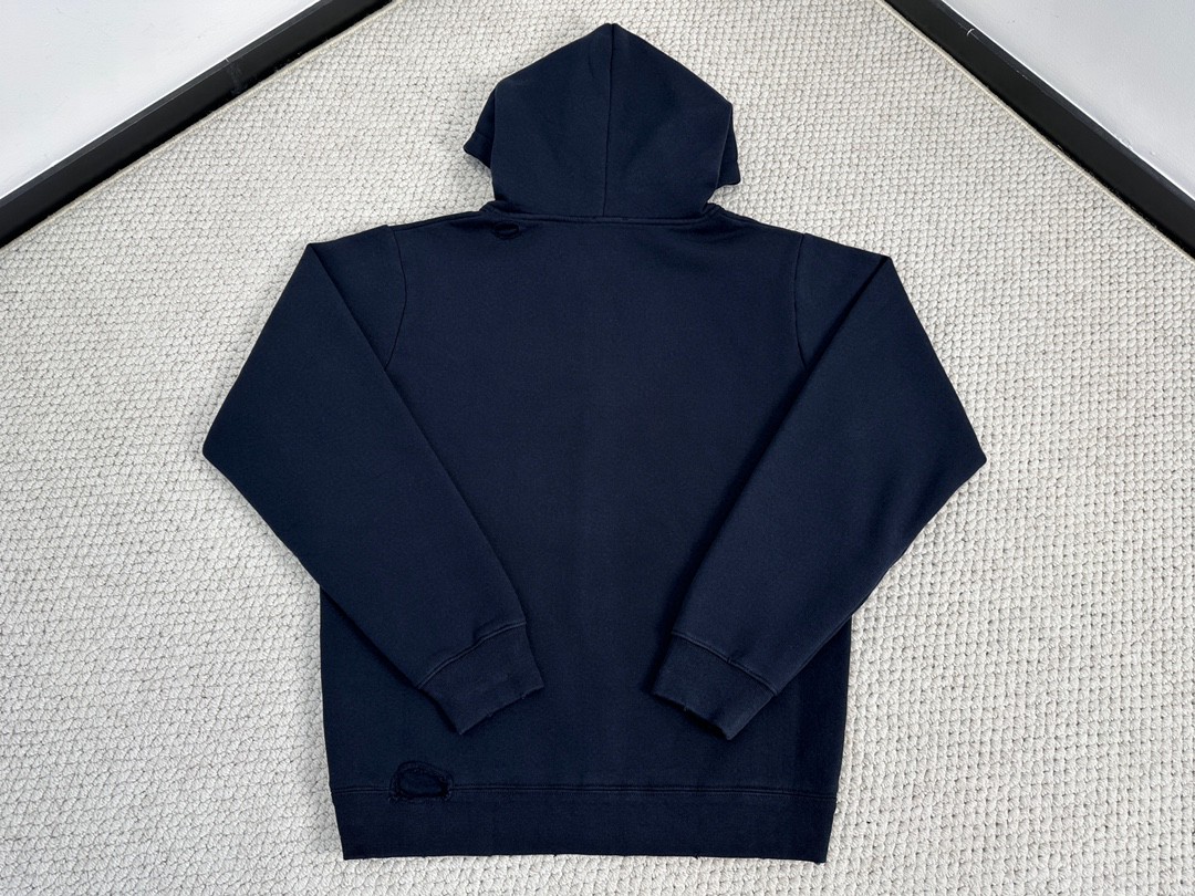 DIOR 迪奥 字母刺绣logo卡通图案 连帽卫衣 外套 秋冬款 海军蓝 413J647A0807-C580