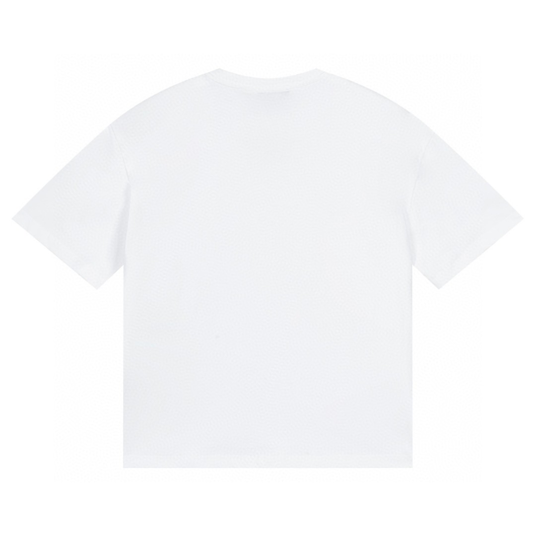 PRADA 普拉达 假日系列 纯色徽标烫钻 圆领 短袖 T恤 白色 3572AR-12GW-F0009-S-212