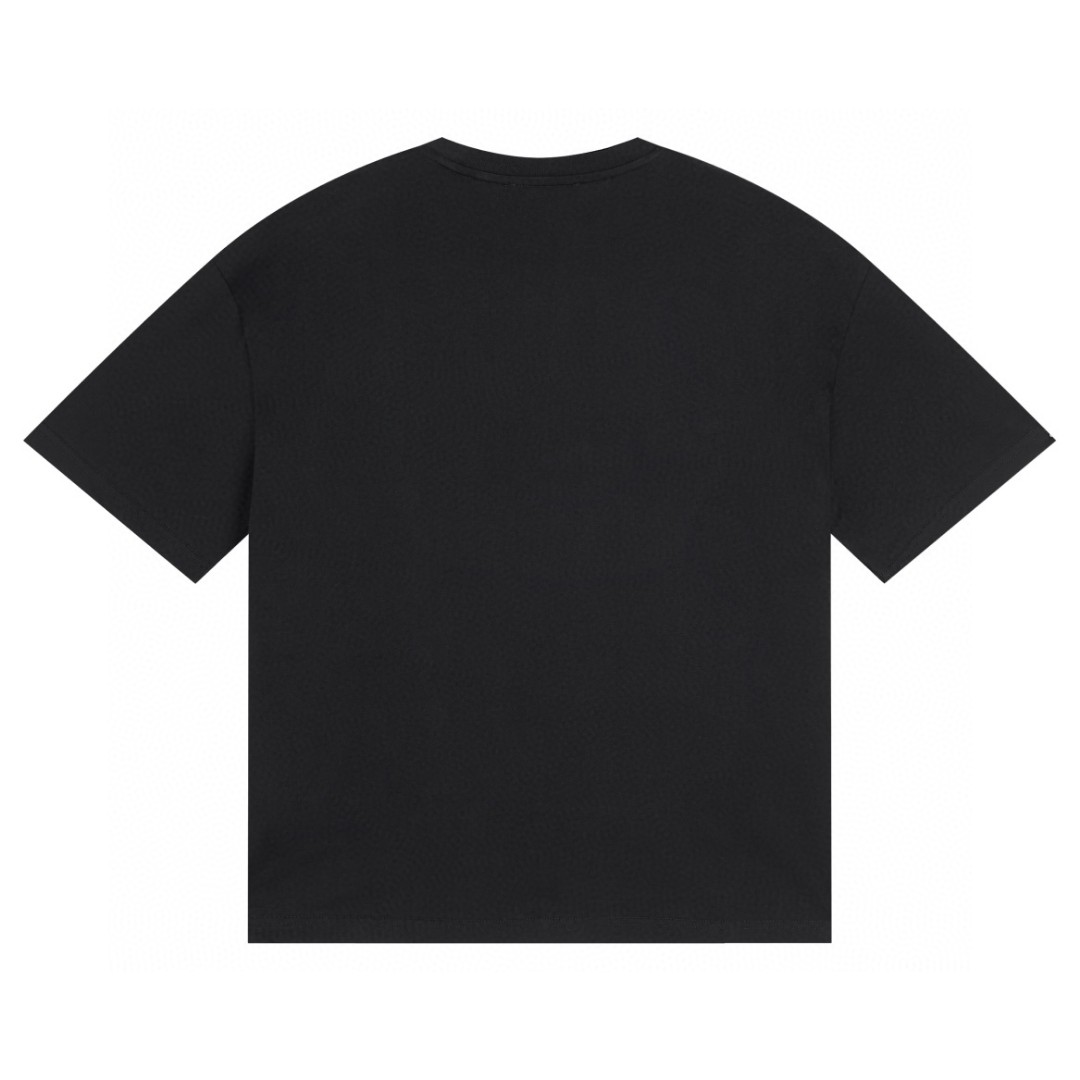 PRADA 普拉达 假日系列 纯色徽标烫钻 圆领 短袖 T恤 黑色 3572AR-12GY-F0002-S-212