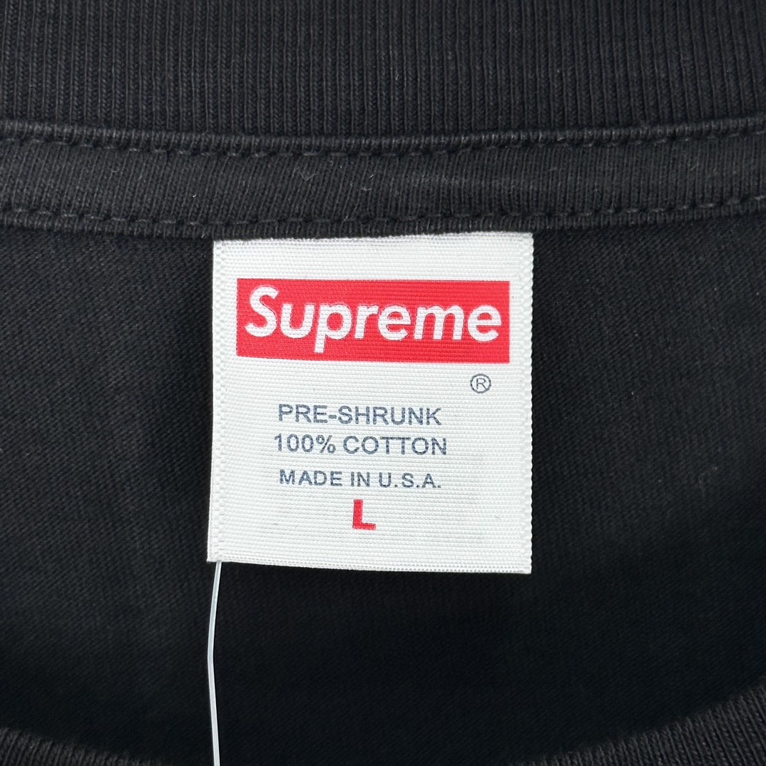 Supreme WEEK17 BOX LOGO TEE 迷彩字母印花 圆领 短袖 T恤 男女同款 黑色 SUP-FW23-245