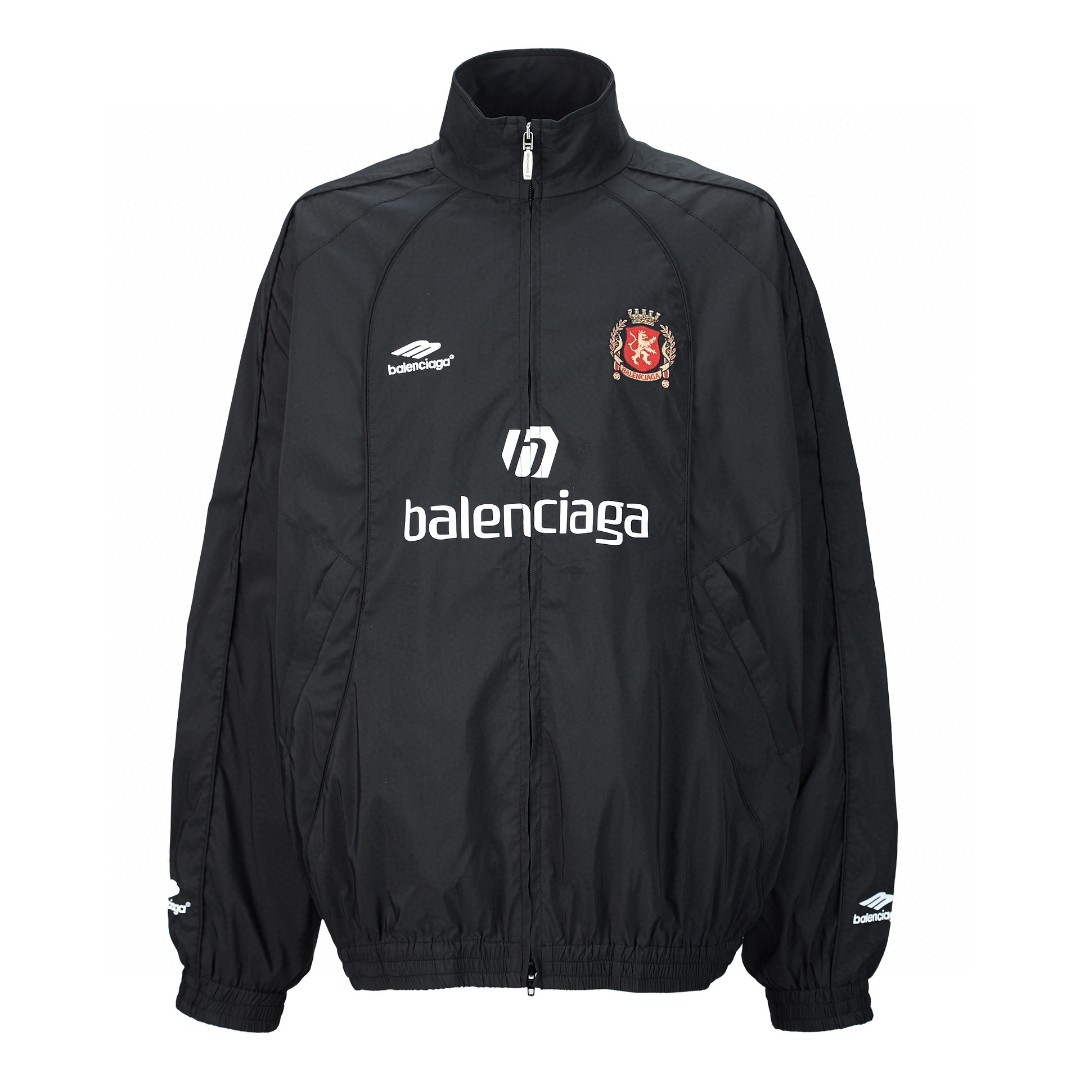 Balenciaga 巴黎世家 曼联10号 长袖 夹克 冲锋衣 外套 秋冬 黑色 780884TPQ381000