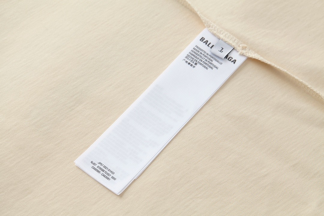 Balenciaga 巴黎世家 乐谱 圆领 短袖 T恤 夏季 米色 694576TMVO59069