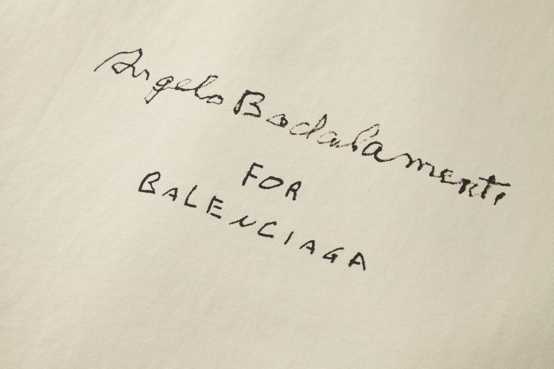 Balenciaga 巴黎世家 乐谱 圆领 短袖 T恤 夏季 米色 694576TMVO59069