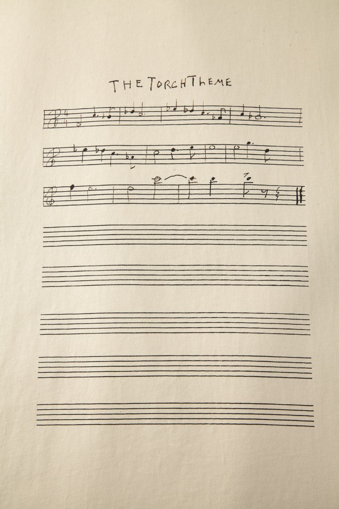 Balenciaga 巴黎世家 乐谱 圆领 短袖 T恤 夏季 米色 694576TMVO59069