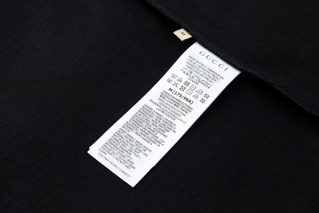 GUCCI 古驰 字母logo印花 短袖 T恤 圆领 套头 夏季 黑色 771758-XJF68-1152