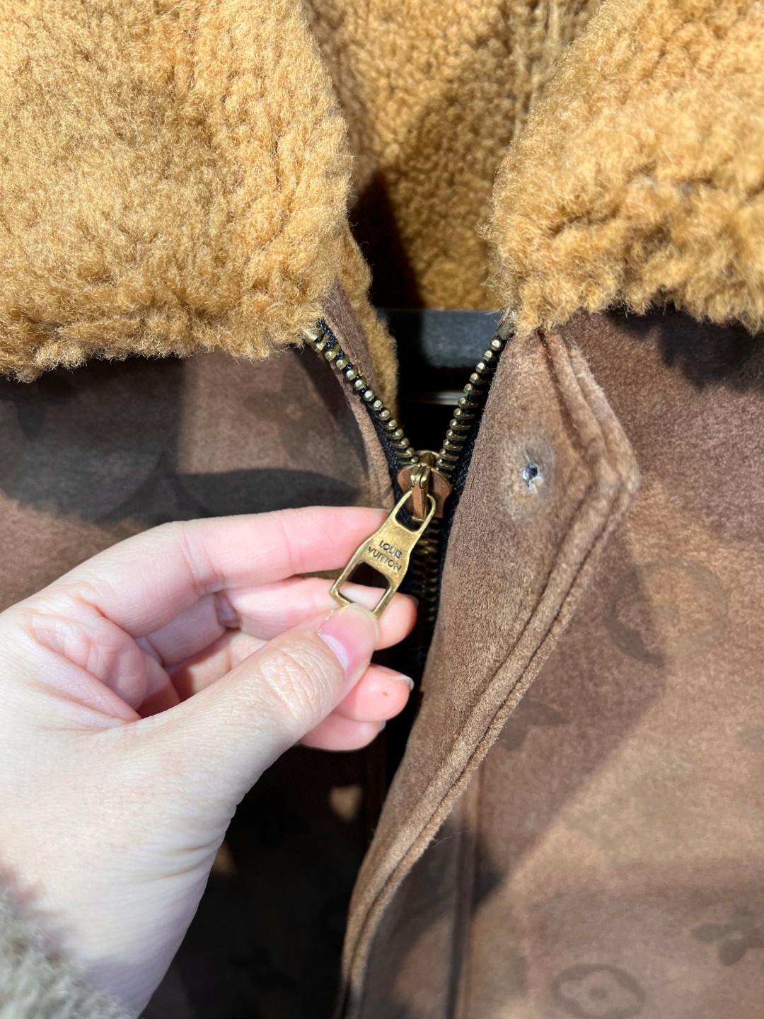 高定系列 LOUIS VUITTON 路易威登 Monogram 压纹羊毛 夹克  外套 长袖 棕色