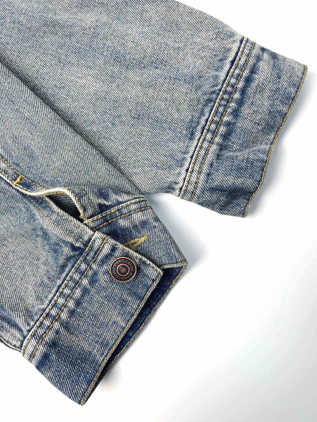 CELINE 赛琳 FW23 水洗单排扣连帽休闲牛仔外套 牛仔衣 长袖 外套 秋冬款 蓝色