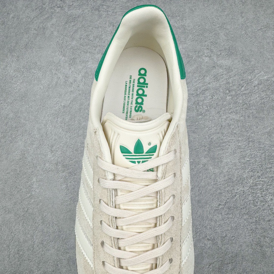 Adidas Originals Gazelle Indoor 低筒 复古板鞋 休闲鞋 男鞋 女鞋 米绿 IF3235