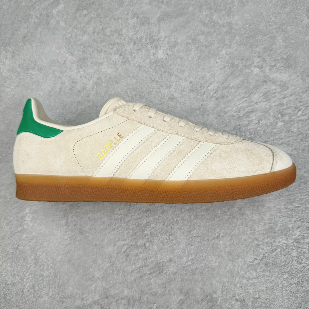 Adidas Originals Gazelle Indoor 低筒 复古板鞋 休闲鞋 男鞋 女鞋 米绿 IF3235