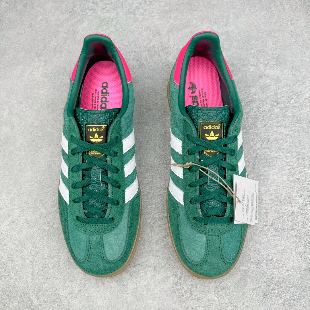 Adidas Originals Gazelle Indoor 低筒 复古板鞋 休闲鞋 男鞋 女鞋 粉绿 IG5929