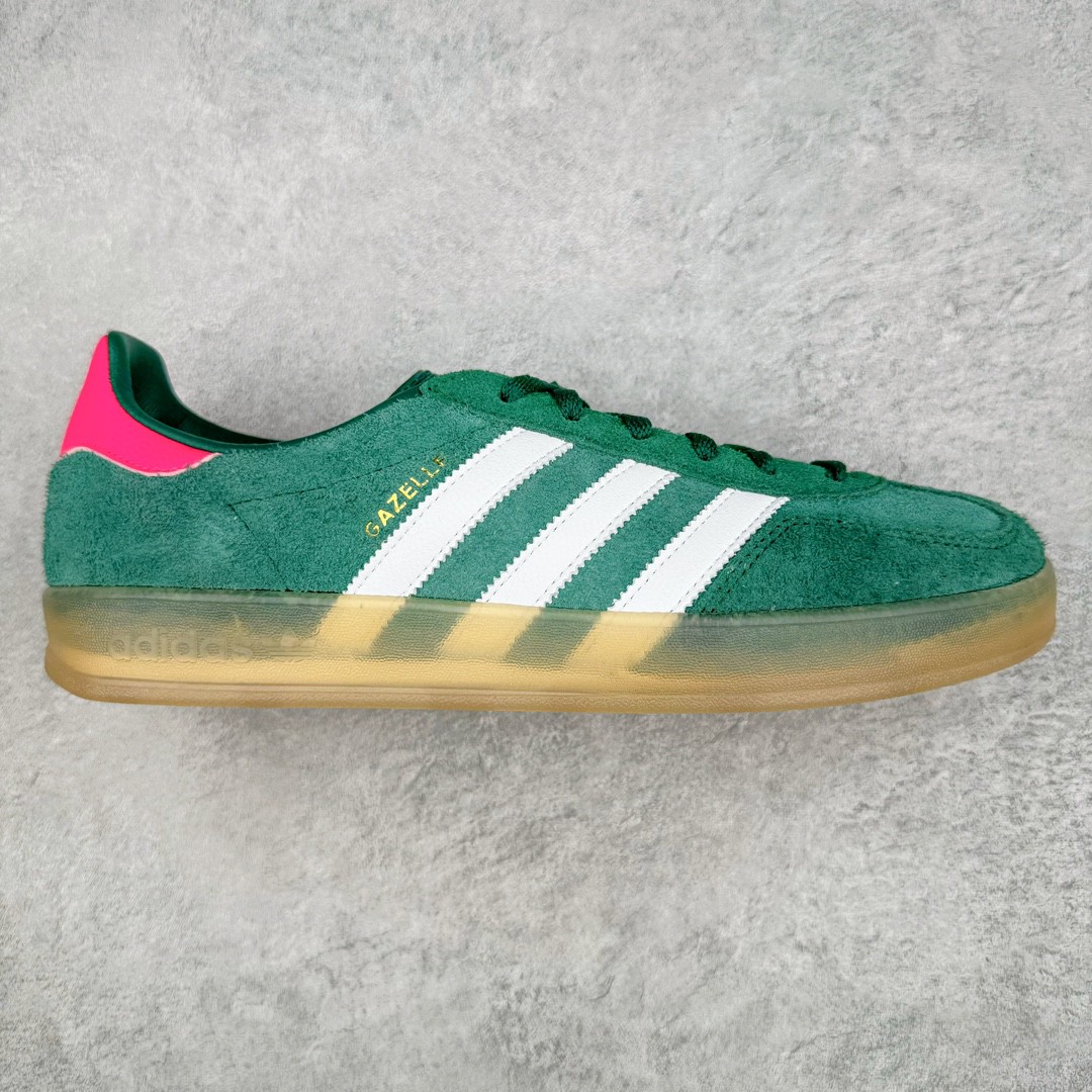 Adidas Originals Gazelle Indoor 低筒 复古板鞋 休闲鞋 男鞋 女鞋 粉绿 IG5929