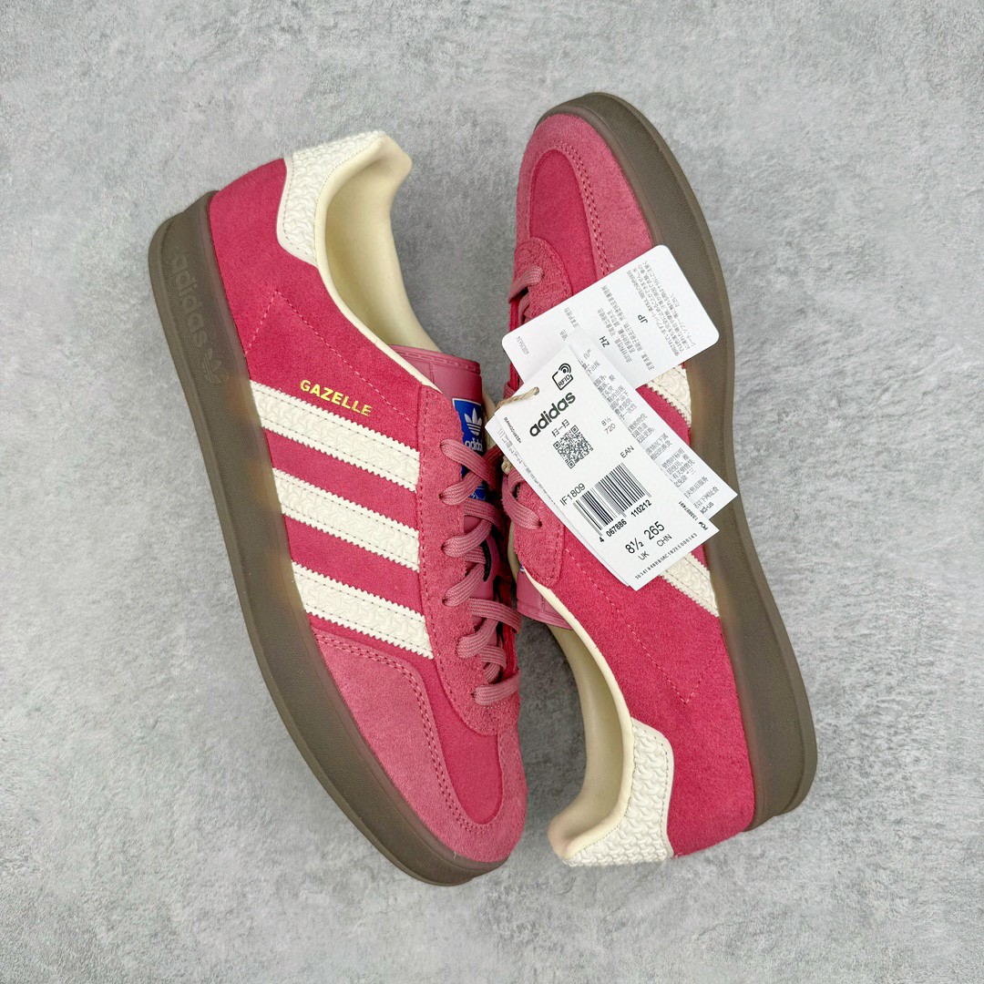 Adidas Originals Gazelle Indoor 低筒 复古板鞋 休闲鞋 男鞋 女鞋 粉红 IF1809