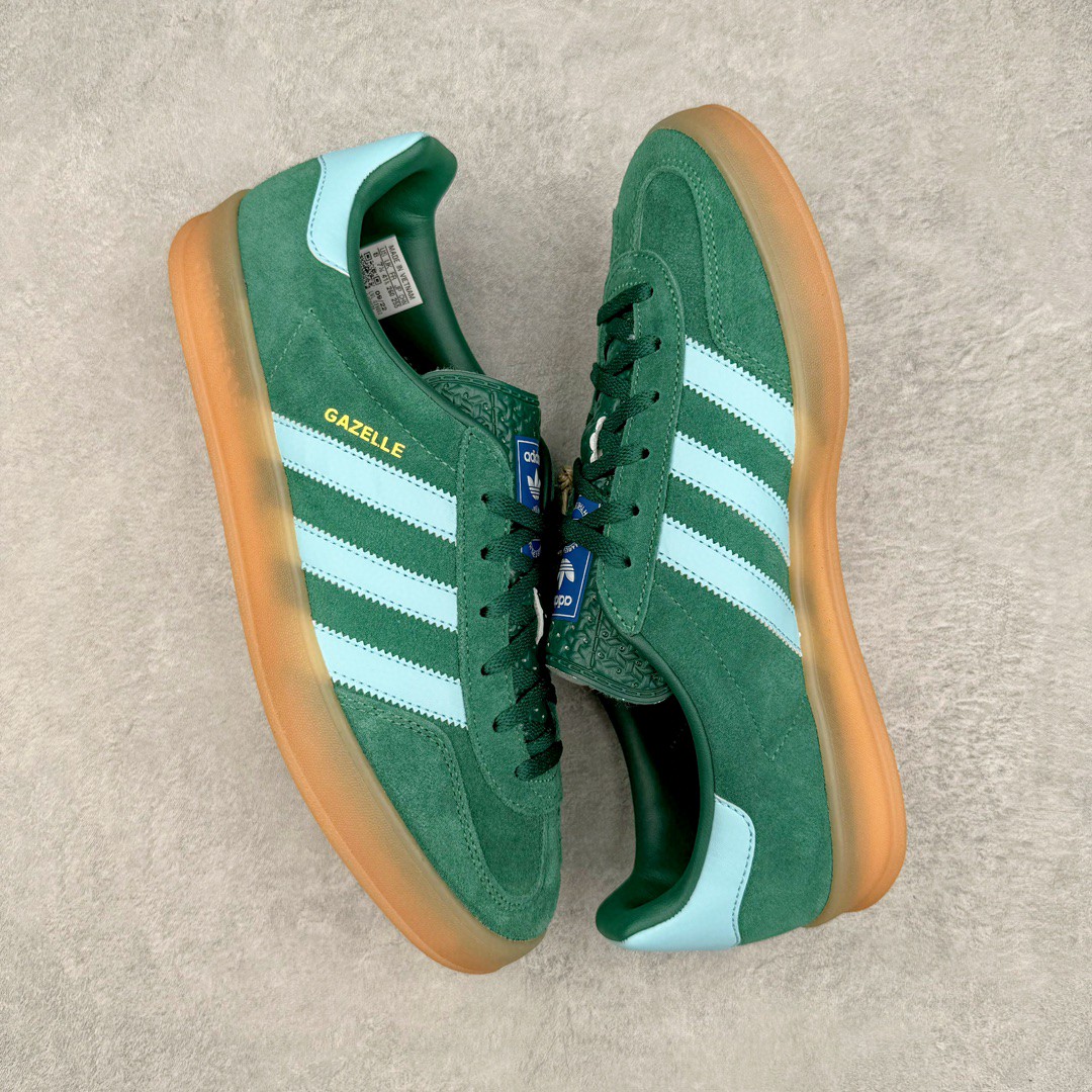 Adidas Originals Gazelle Indoor 低筒 复古板鞋 休闲鞋 男鞋 女鞋 绿色 IG9979