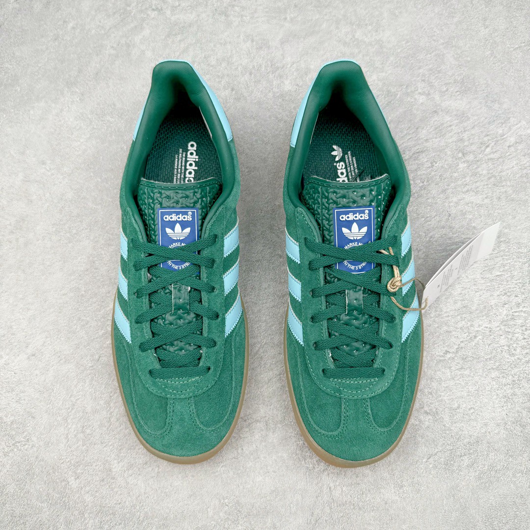 Adidas Originals Gazelle Indoor 低筒 复古板鞋 休闲鞋 男鞋 女鞋 绿色 IG9979