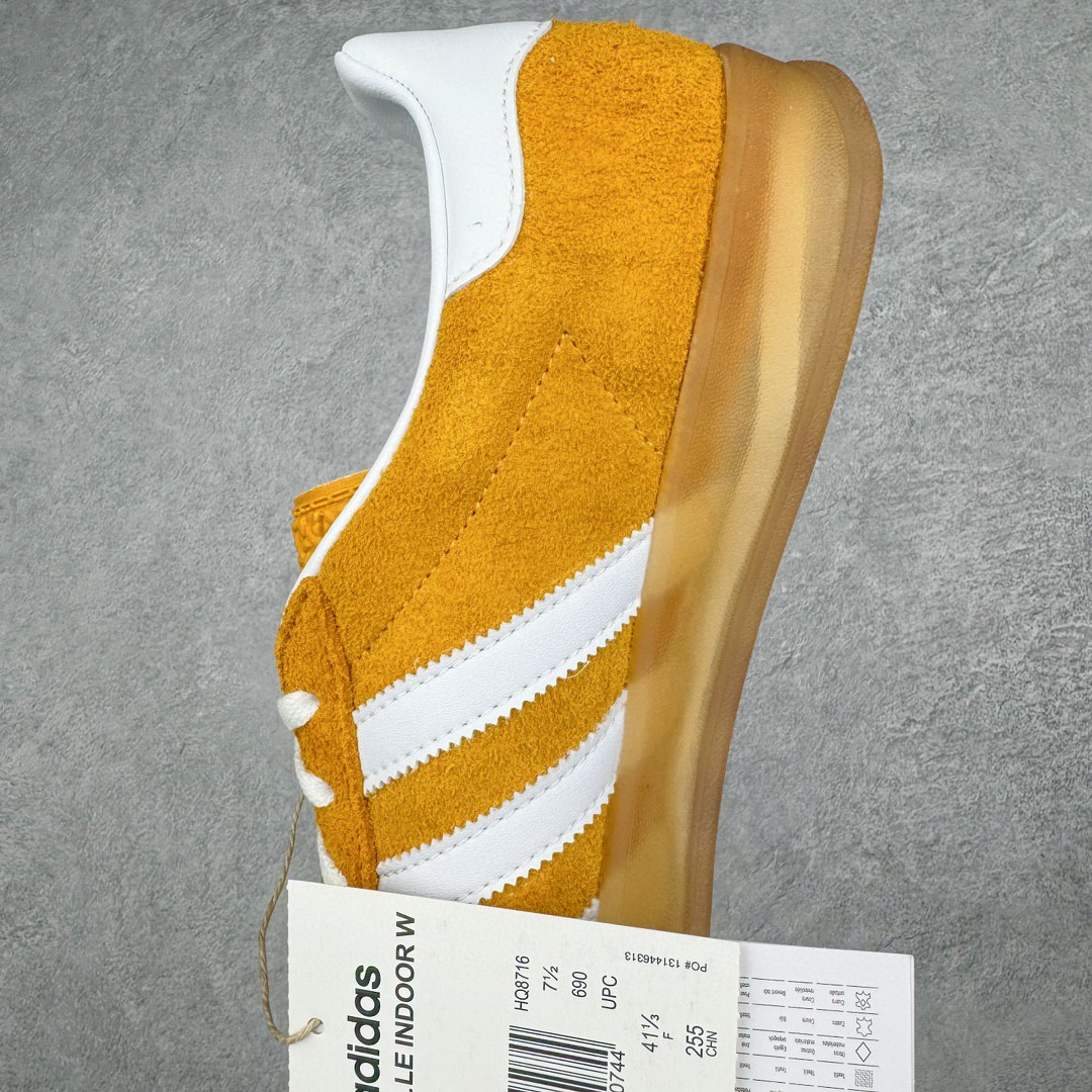 Adidas Originals Gazelle Indoor 低筒 复古板鞋 休闲鞋 男鞋 女鞋 黄白 HQ8716