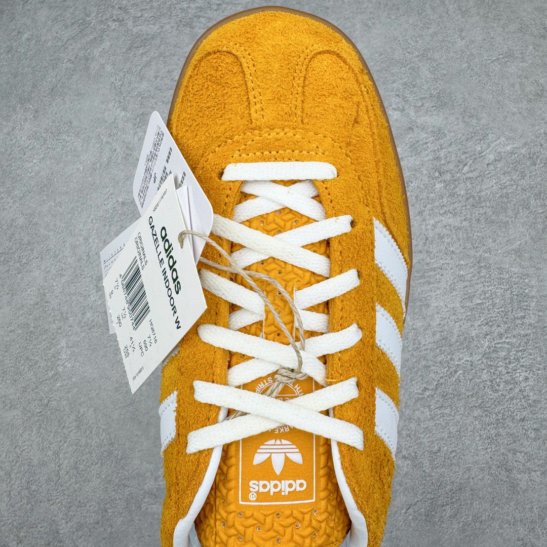 Adidas Originals Gazelle Indoor 低筒 复古板鞋 休闲鞋 男鞋 女鞋 黄白 HQ8716