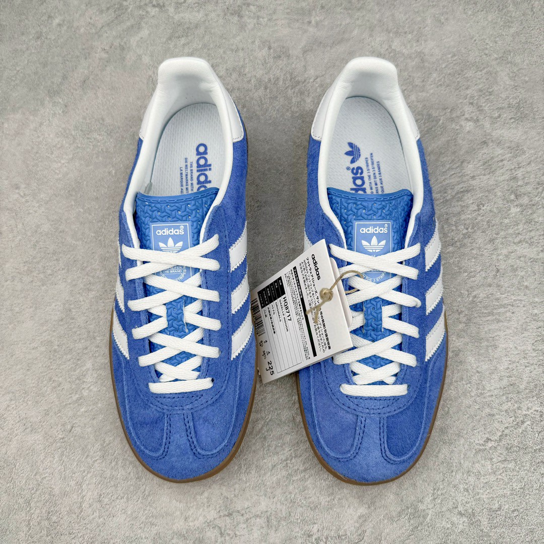 Adidas Originals Gazelle Indoor 低筒 复古板鞋 休闲鞋 男鞋 女鞋 蓝白色 HQ8717