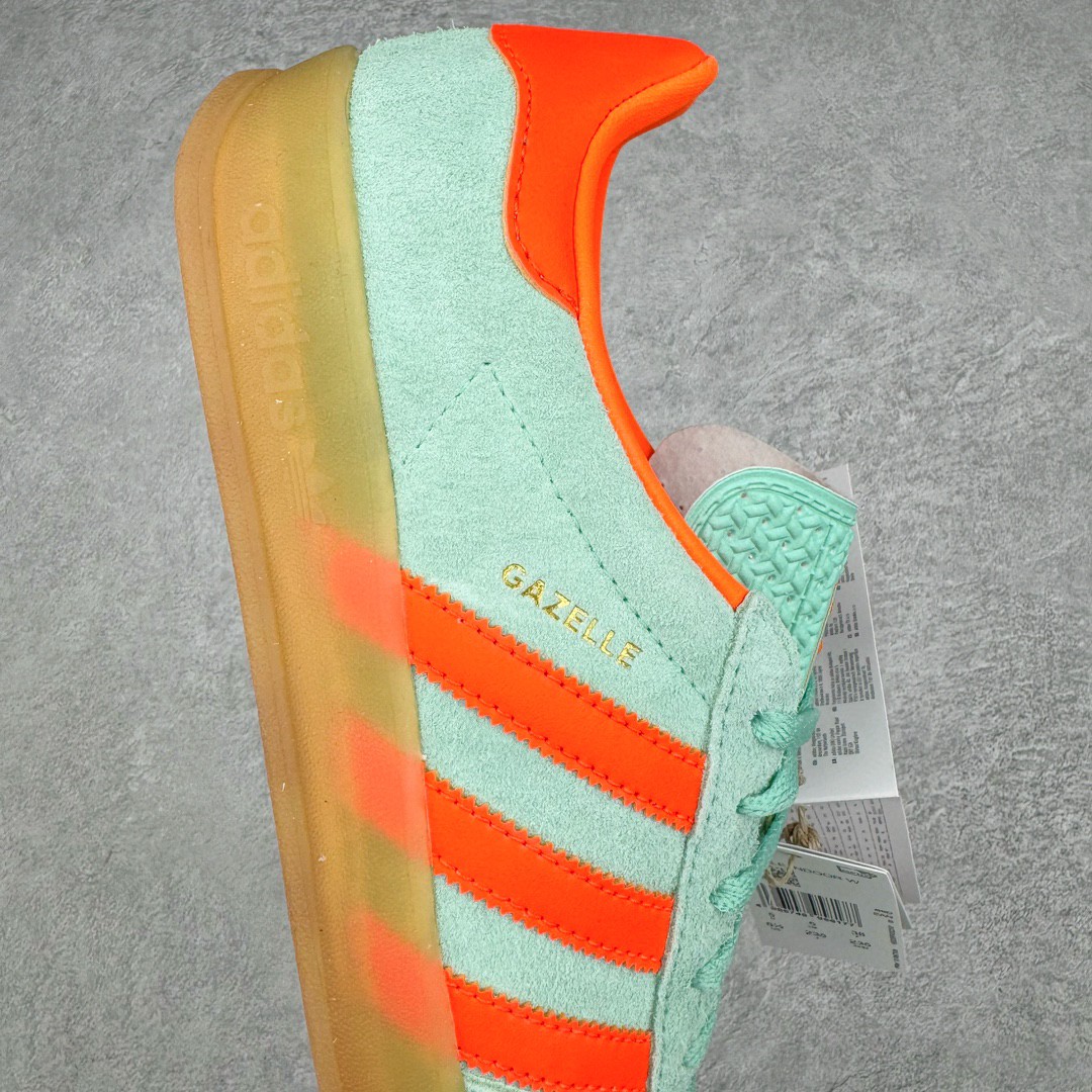 Adidas Originals Gazelle 低筒 复古板鞋 休闲鞋 男鞋 女鞋 橙绿 HQ8714