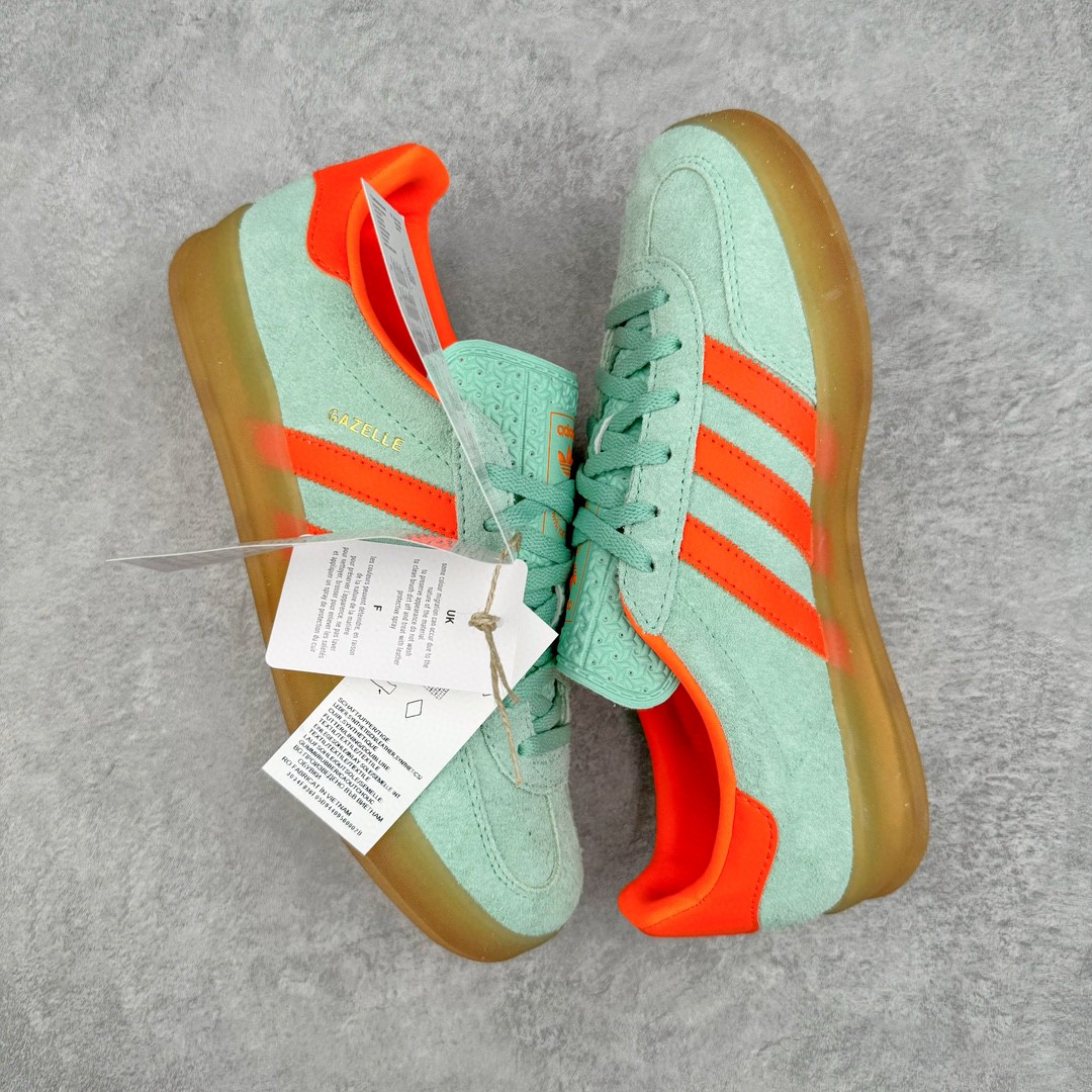 Adidas Originals Gazelle 低筒 复古板鞋 休闲鞋 男鞋 女鞋 橙绿 HQ8714