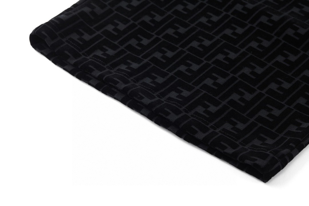 Fendi 芬迪 植绒老花 抽绳短裤 休闲裤 运动裤 黑色