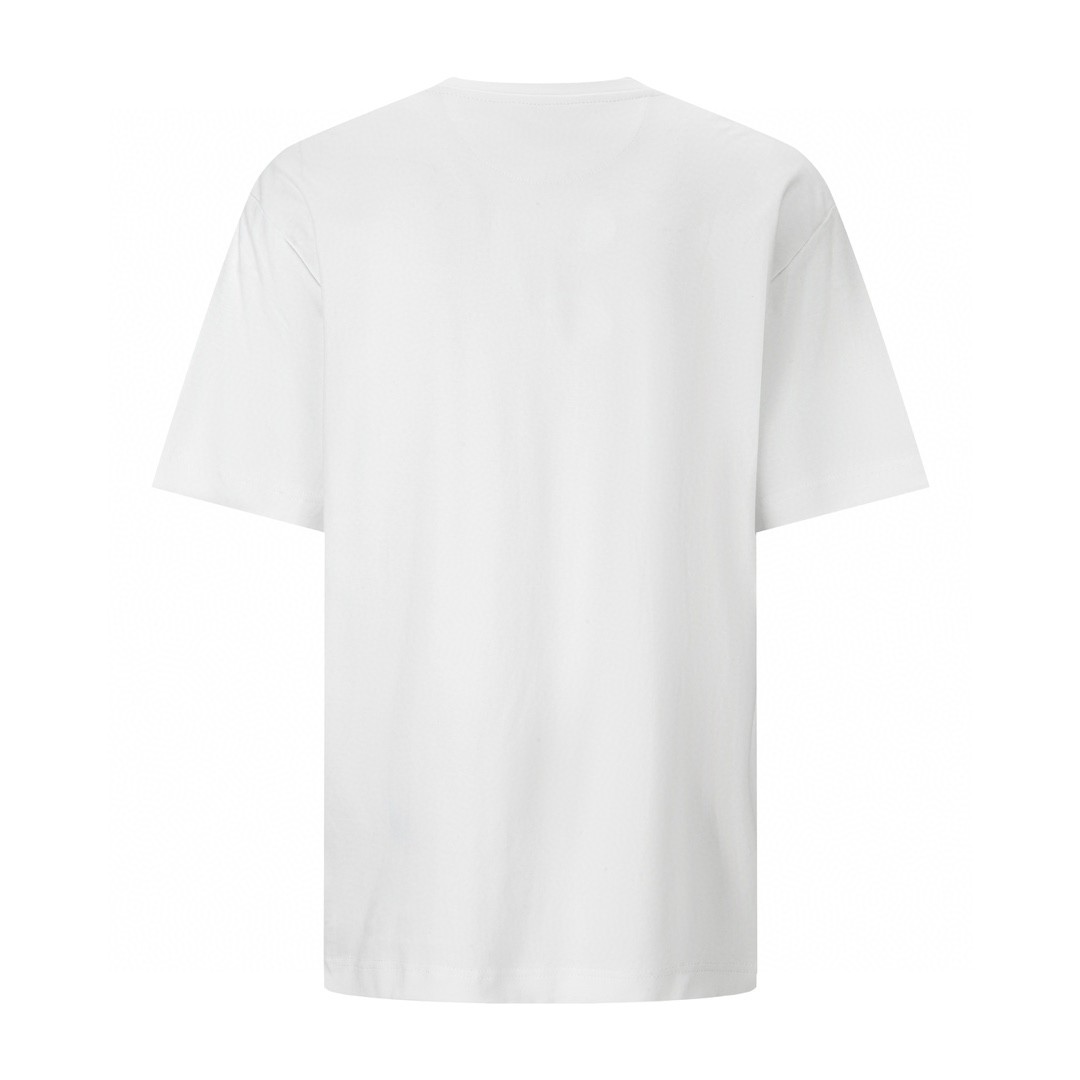 FENDI 芬迪 纯色徽标图案 圆领 T 恤 短袖 上衣 夏款 白色 FY0936AQJEF-0QA0