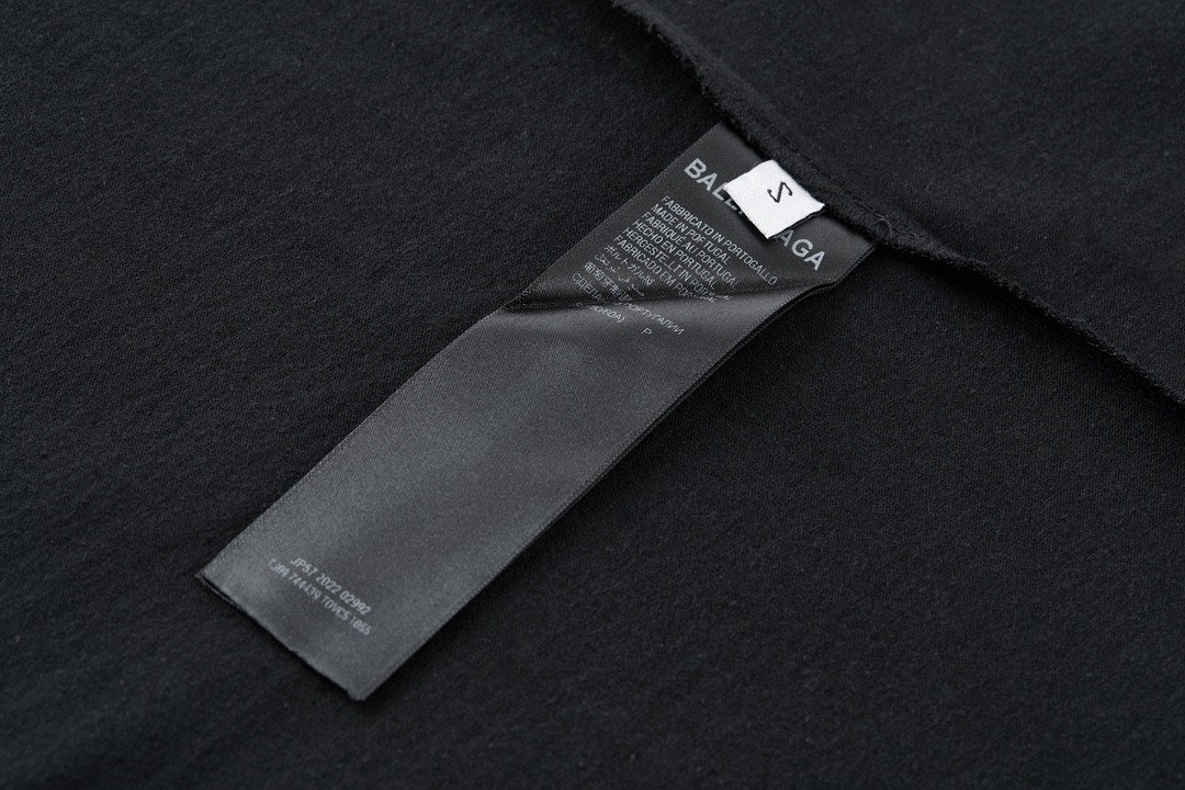 Balenciaga 巴黎世家 拍立得巴黎铁塔图案印花 圆领 短袖 T恤 夏季 黑色 744439TOVC51055