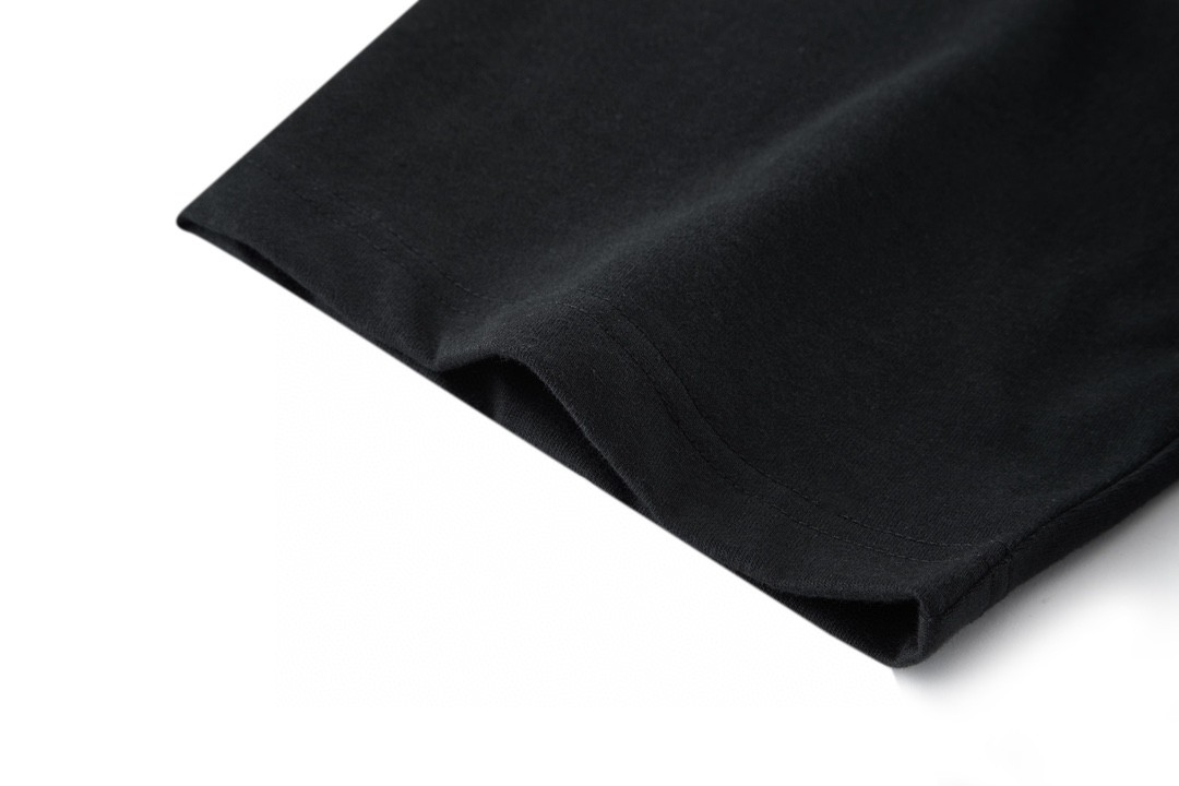 Balenciaga 巴黎世家 拍立得巴黎铁塔图案印花 圆领 短袖 T恤 夏季 黑色 744439TOVC51055