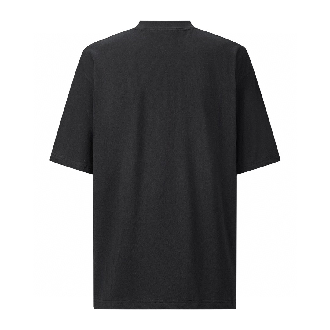 Balenciaga 巴黎世家 拍立得巴黎铁塔图案印花 圆领 短袖 T恤 夏季 黑色 744439TOVC51055