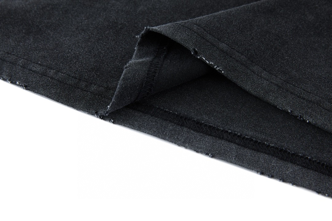 Balenciaga 巴黎世家 剪刀图案字母logo印花 圆领 短袖 T恤 夏季 黑色 739784TOVK11055