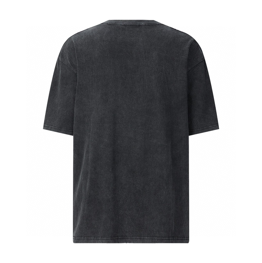 Balenciaga 巴黎世家 剪刀图案字母logo印花 圆领 短袖 T恤 夏季 黑色 739784TOVK11055