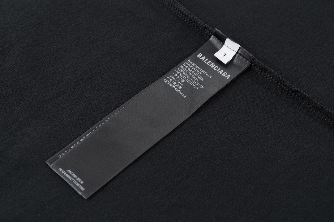 Balenciaga 巴黎世家 adidas 联名款 刺绣字母Logo 圆领 短袖 T恤 夏季 黑色 IB5243