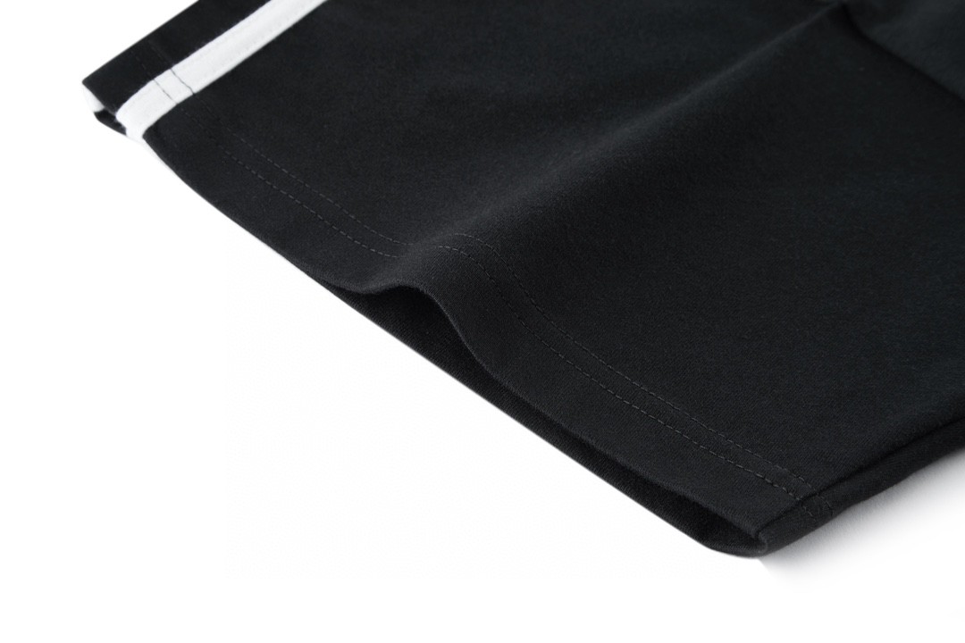 Balenciaga 巴黎世家 adidas 联名款 刺绣字母Logo 圆领 短袖 T恤 夏季 黑色 IB5243