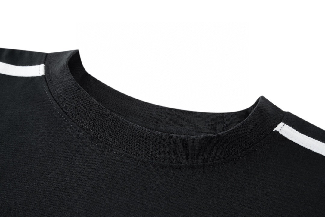 Balenciaga 巴黎世家 adidas 联名款 刺绣字母Logo 圆领 短袖 T恤 夏季 黑色 IB5243
