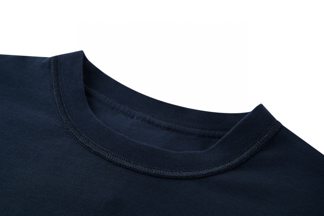 Balenciaga 巴黎世家 adidas 联名款 刺绣字母Logo 圆领 短袖 T恤 夏季 深蓝色 731769TNVA64356