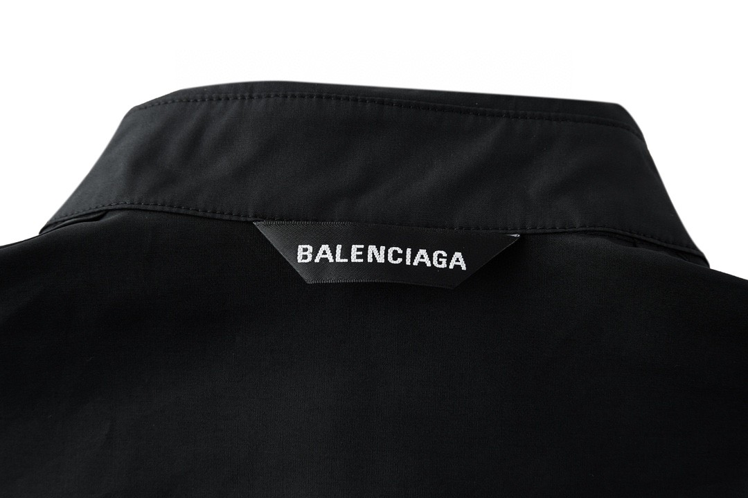 Balenciaga 巴黎世家 SS24 New Year 新年系列 Logo 印花 衬衫 长袖 秋冬 黑色 773374TPM231000