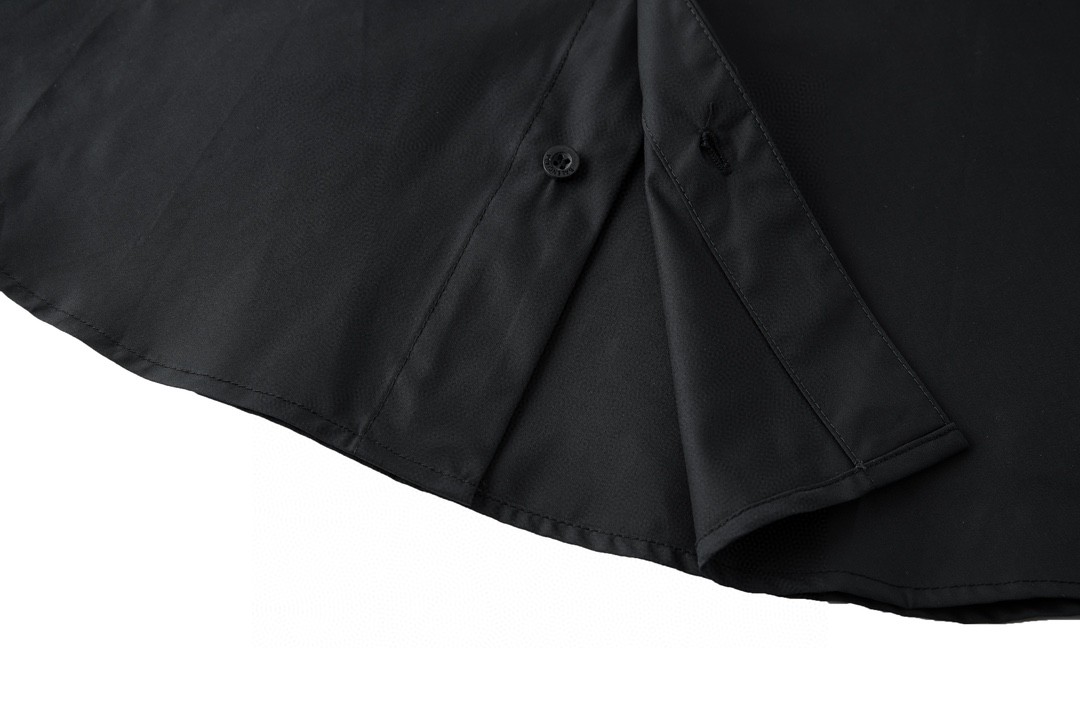 Balenciaga 巴黎世家 SS24 New Year 新年系列 Logo 印花 衬衫 长袖 秋冬 黑色 773374TPM231000