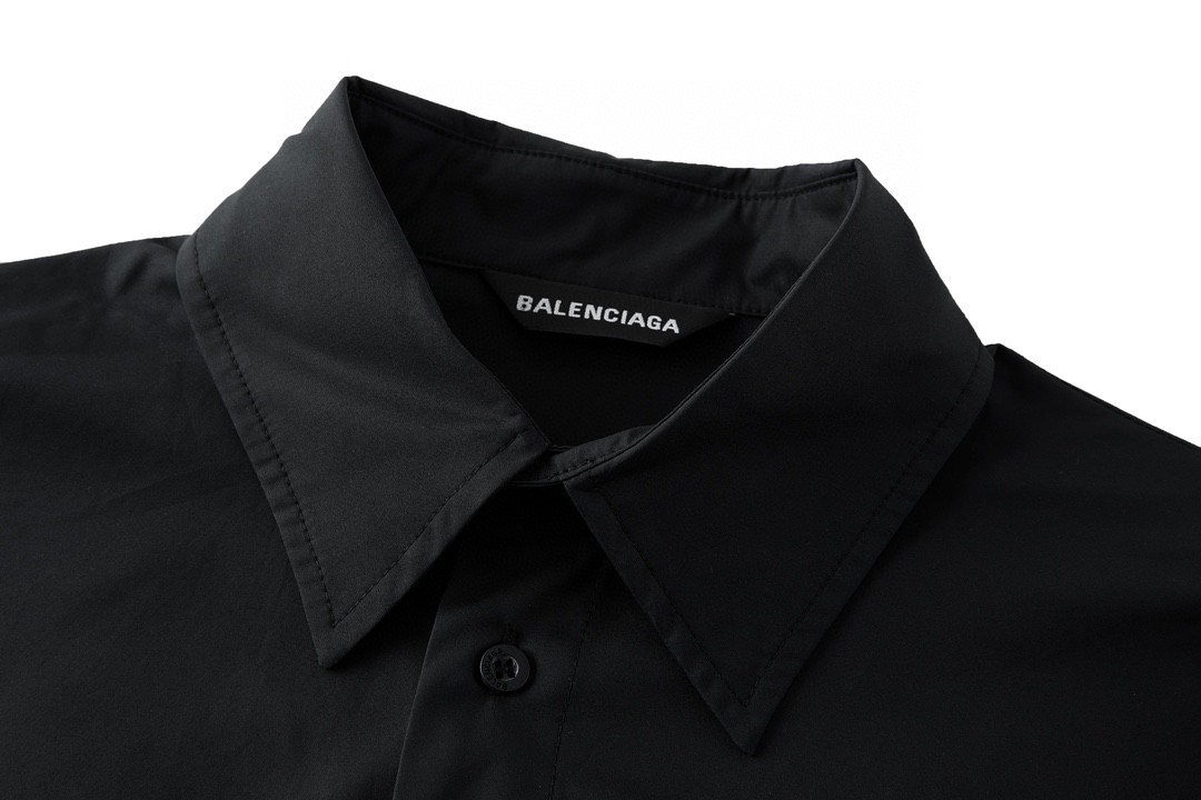Balenciaga 巴黎世家 SS24 New Year 新年系列 Logo 印花 衬衫 长袖 秋冬 黑色 773374TPM231000