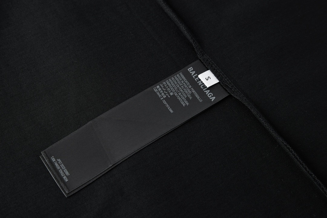 Balenciaga 巴黎世家 纯色字母logo印花 圆领 短袖 T恤 夏季 黑色 6R1T771-JWZZ1-0999