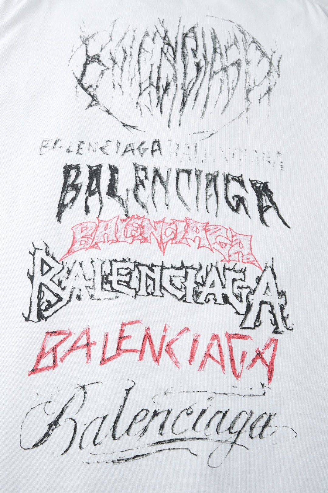 Balenciaga 巴黎世家 New Year 新年系列 字母印花 短袖 T恤 圆领 夏季 白色 641675TPVO29065