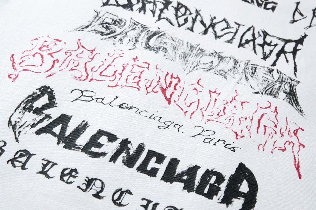 Balenciaga 巴黎世家 New Year 新年系列 字母印花 短袖 T恤 圆领 夏季 白色 641675TPVO29065